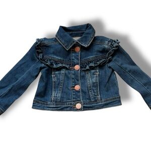 Matilda Jane Just Imagine Ruffle Denim Jacket size 12-18 months